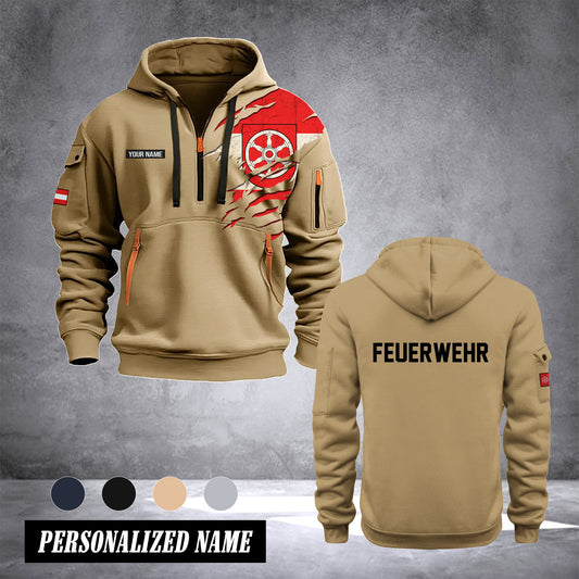 Firefighter Erfurt Germany customize Hoodie Half Zipper 0909