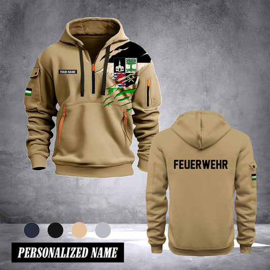 Firefighter Gelsenkirchen Germany customize Hoodie Half Zipper 0909