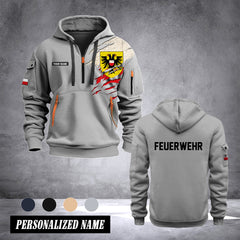 Firefighter Lübeck Germany customize Hoodie Half Zipper 0909