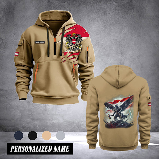 Firefighter Austria customize Hoodie Half Zipper eagle