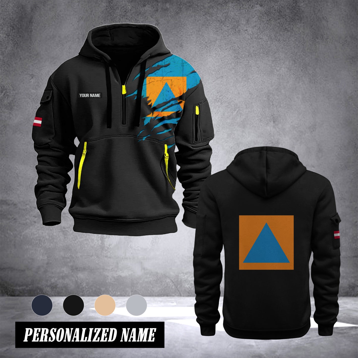 Zivilschutz Austria customize Hoodie Half Zipper DPE