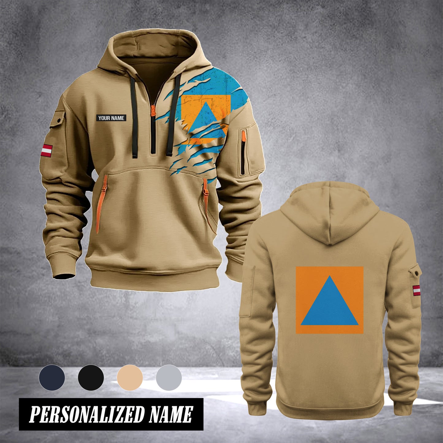 Zivilschutz Austria customize Hoodie Half Zipper DPE