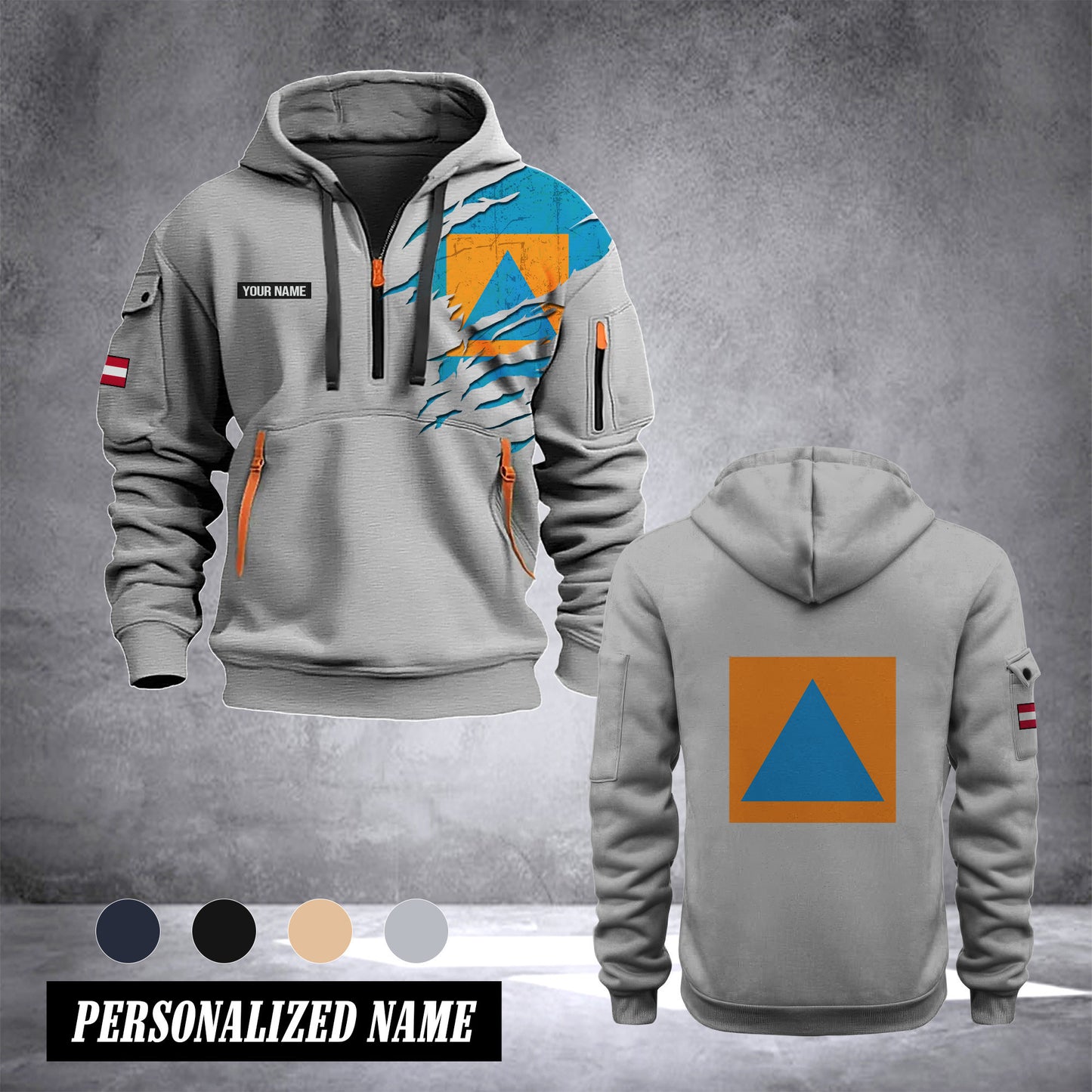 Zivilschutz Austria customize Hoodie Half Zipper DPE
