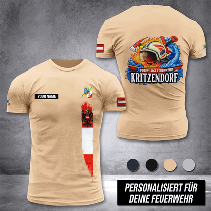 Firefighter Lower Austria customize T-shirt 3d DPE