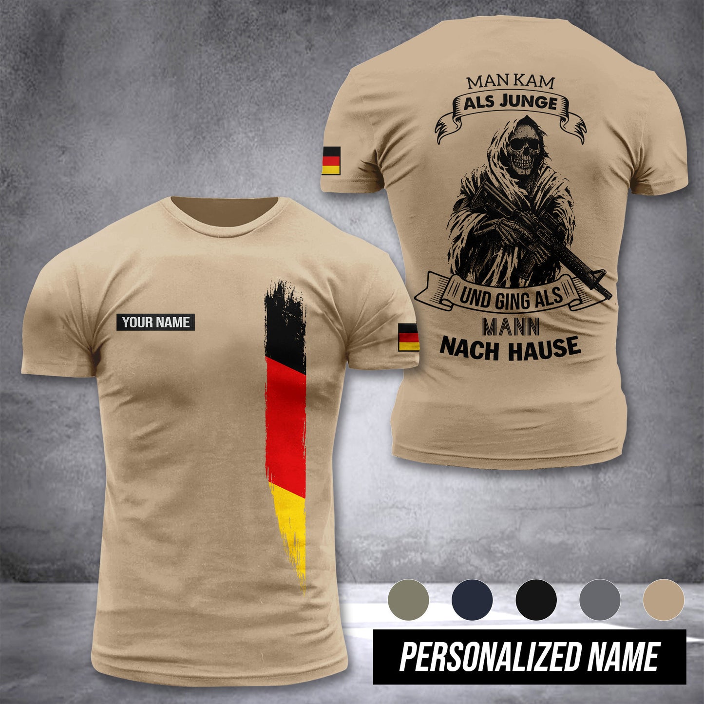 German Soldier customize T-shirt 3d DPE