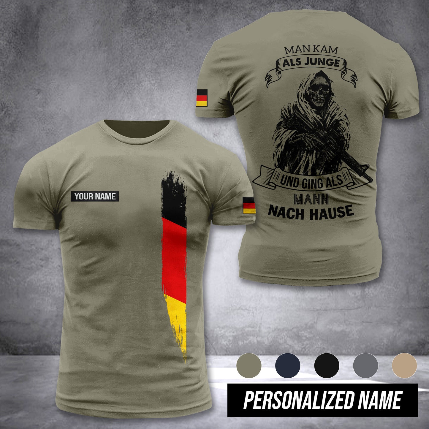German Soldier customize T-shirt 3d DPE