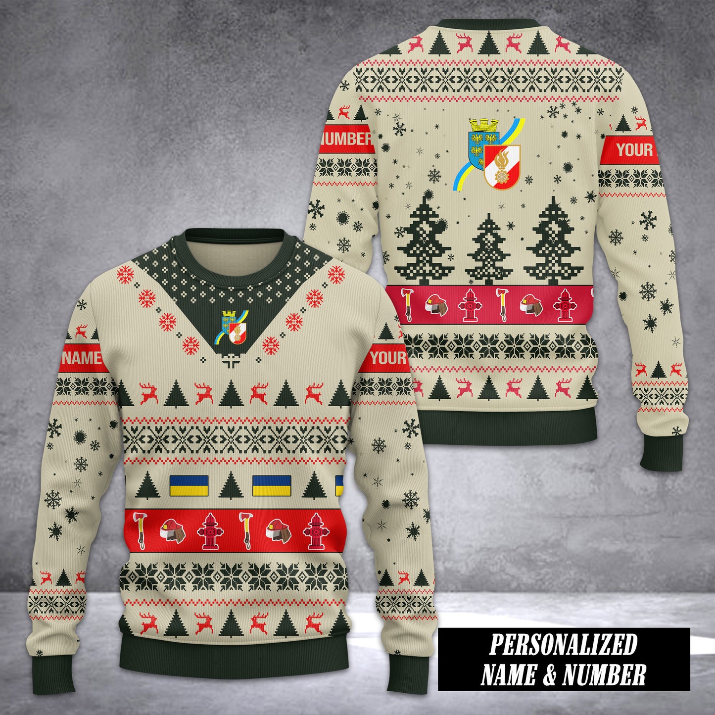 Firefighter Lower Austria Ugly Sweater Christmas Customize 3d printed