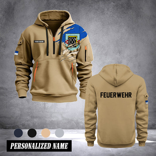 Firefighter Bochum Germany customize Hoodie Half Zipper 0909