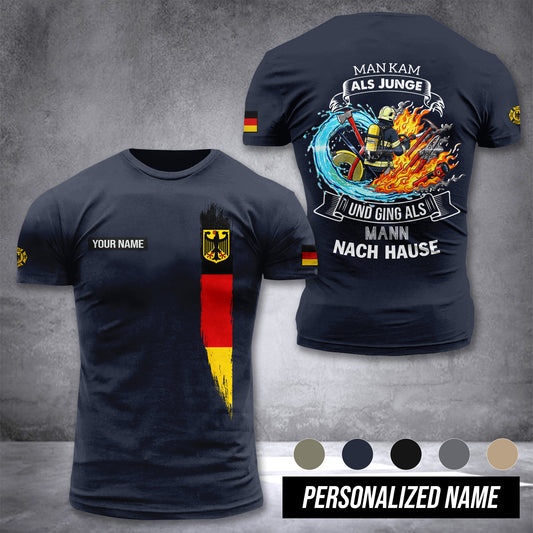 Firefighter Germany customize T-shirt 3d MAN