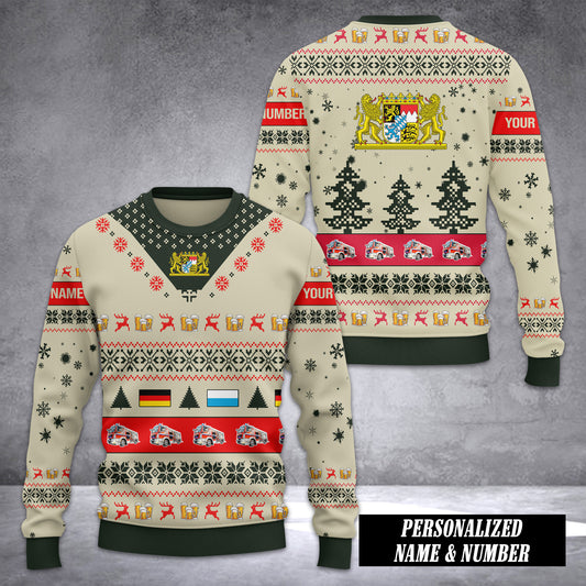 Firefighter Bavaria Ugly Sweater Christmas Customize 3d printed