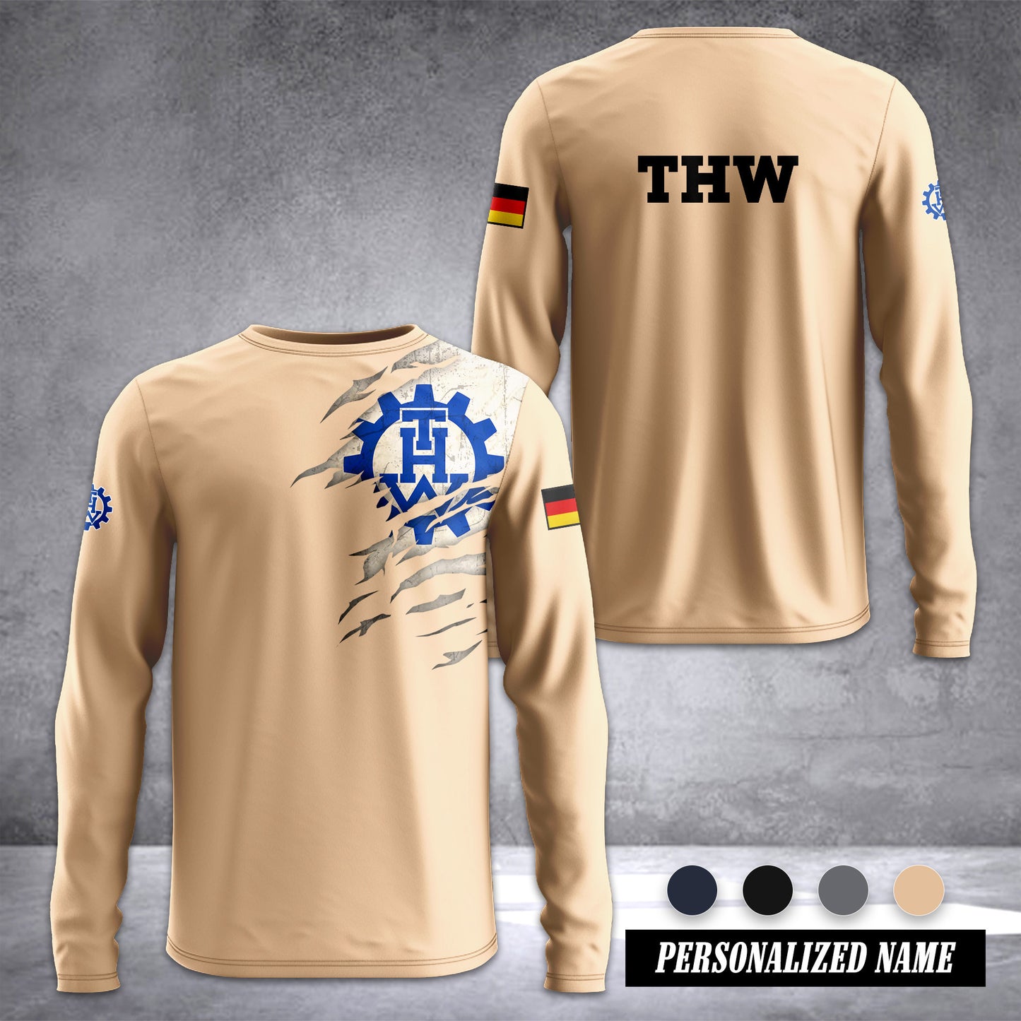 THW Germany Sleeve T-shirt 245