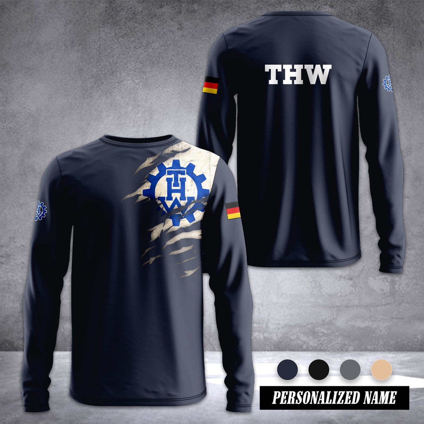 THW Germany Sleeve T-shirt 245