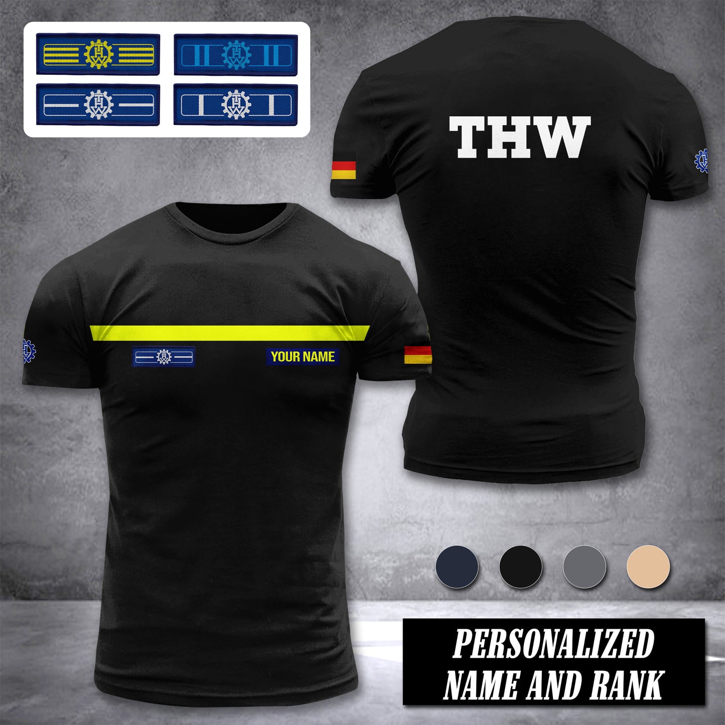 THW Germany customize t shirt 3d 0909