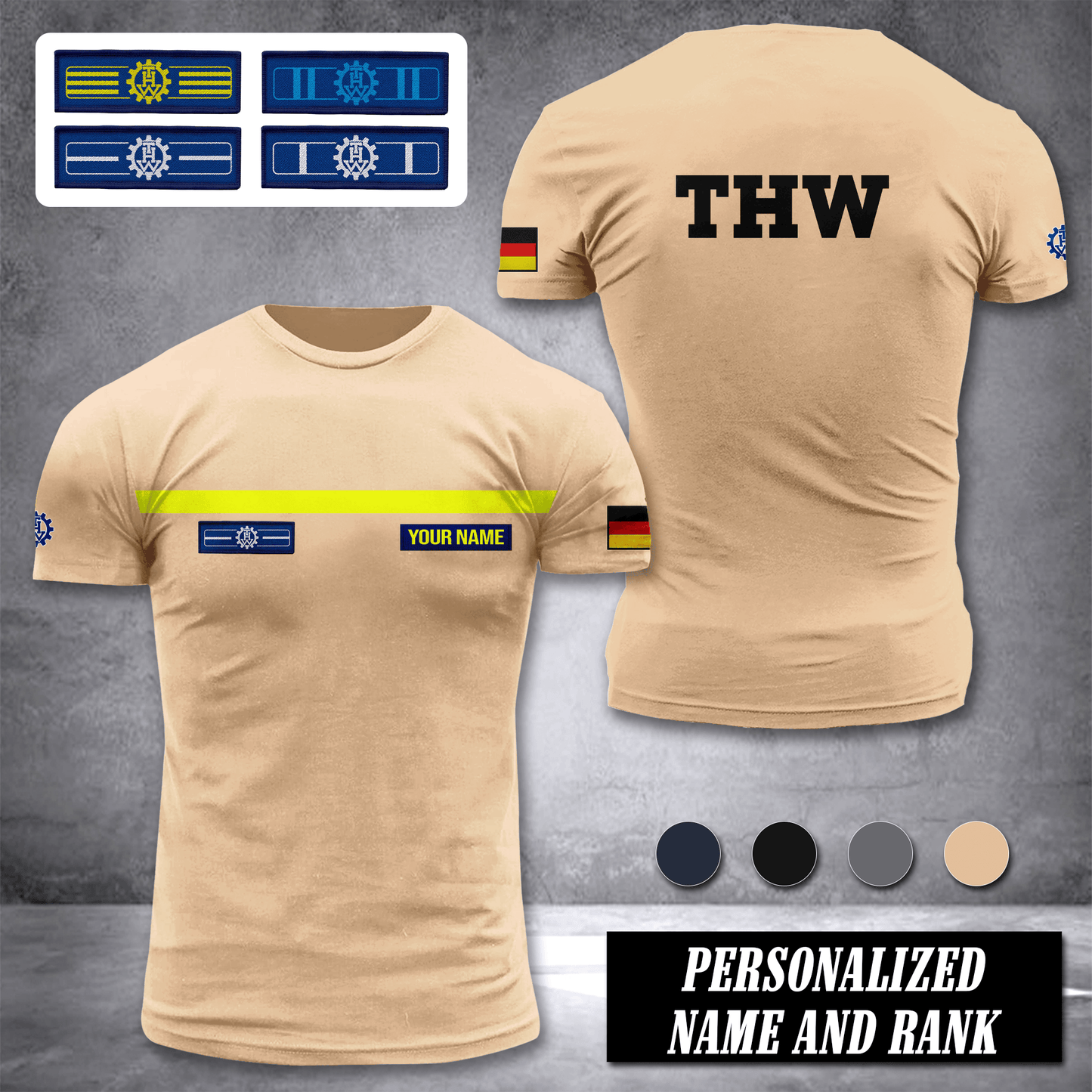 THW Germany customize t shirt 3d 0909