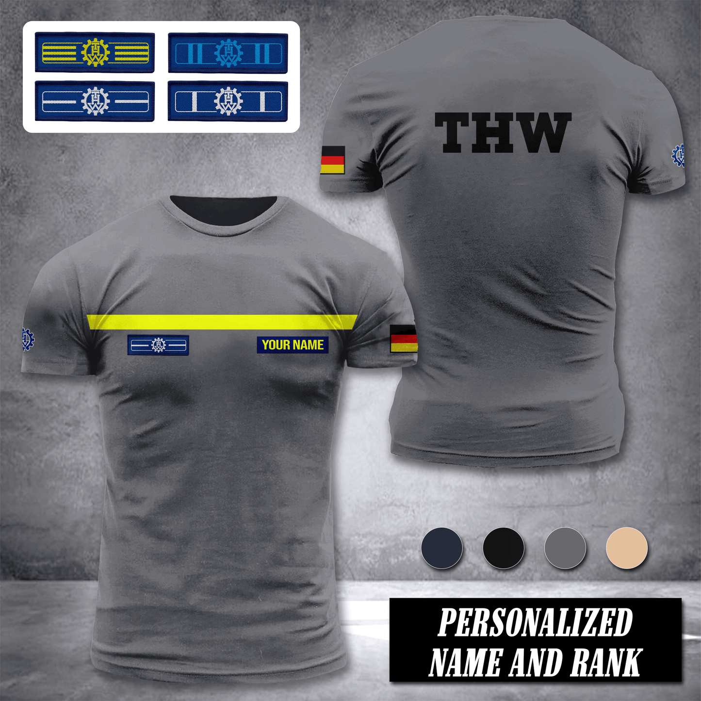 THW Germany customize t shirt 3d 0909