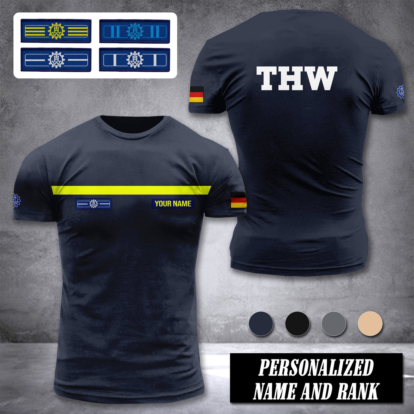 THW Germany customize t shirt 3d 0909