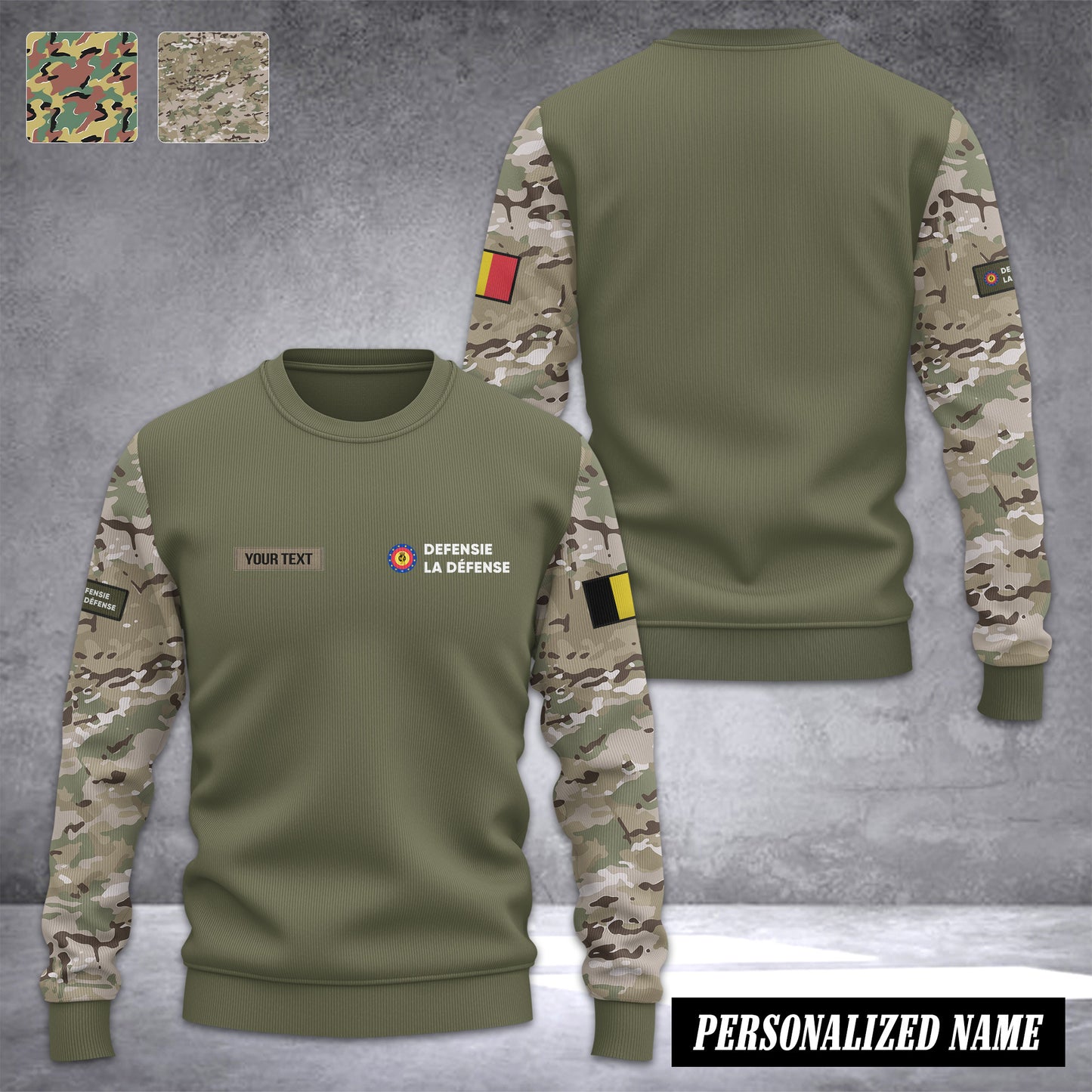Belgian Army Ugly Sweater Customize 3d printed 118