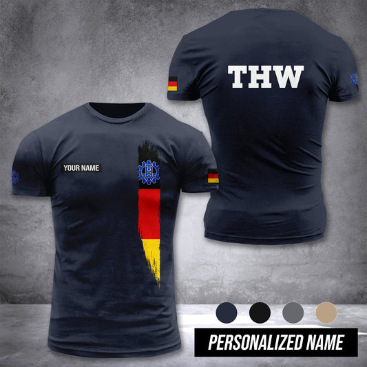 THW Germany customize T-shirt 3d MAN