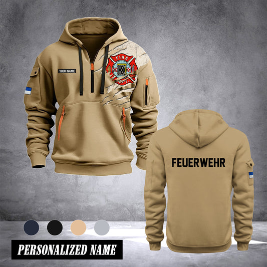 Firefighter Bochum Germany customize Hoodie Half Zipper NLG