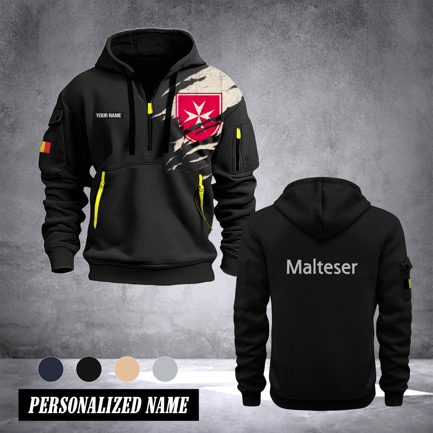 Malteser customize Hoodie Half Zipper 0909
