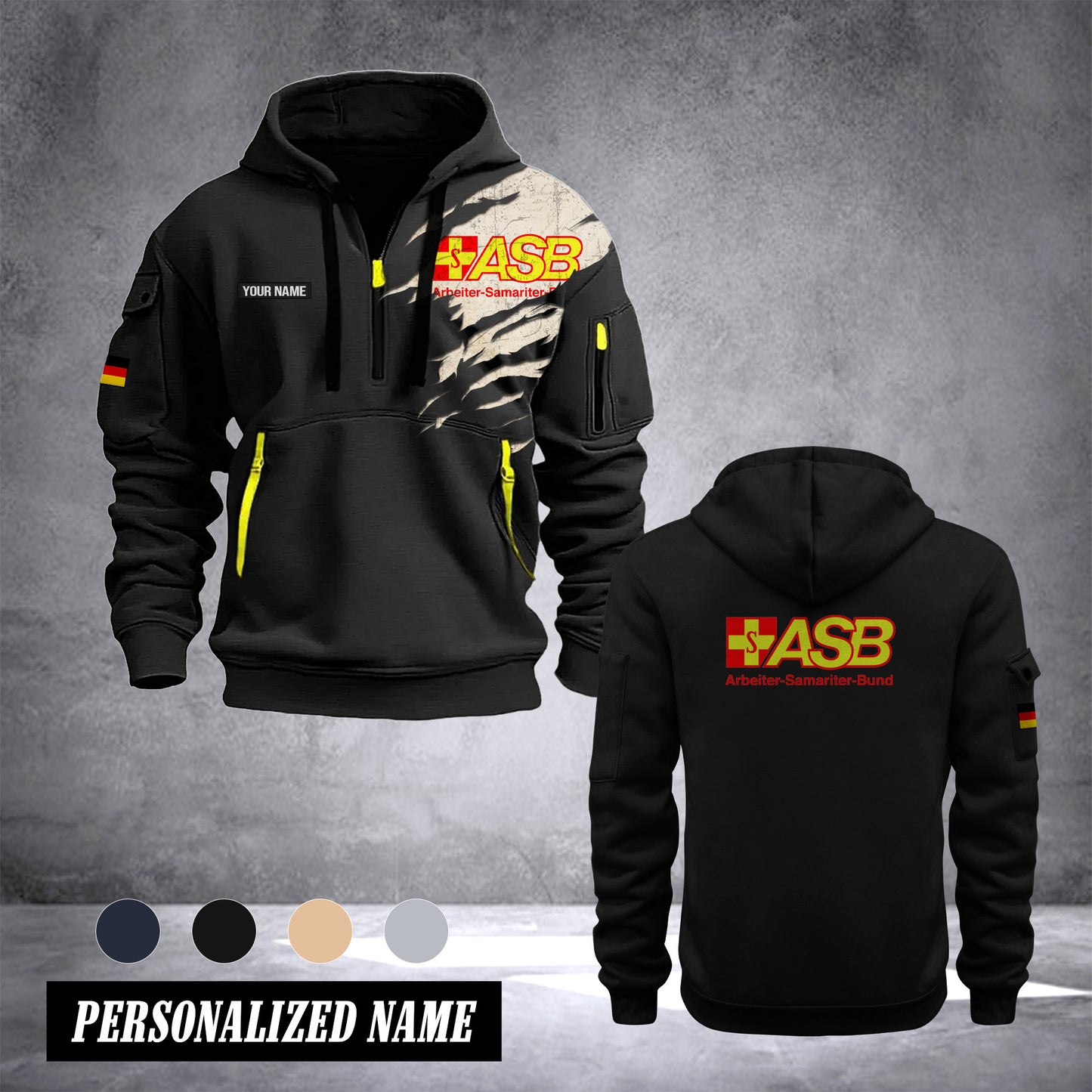 Arbeiter-Samariter-Bund Germany customize Hoodie Half Zipper NLG