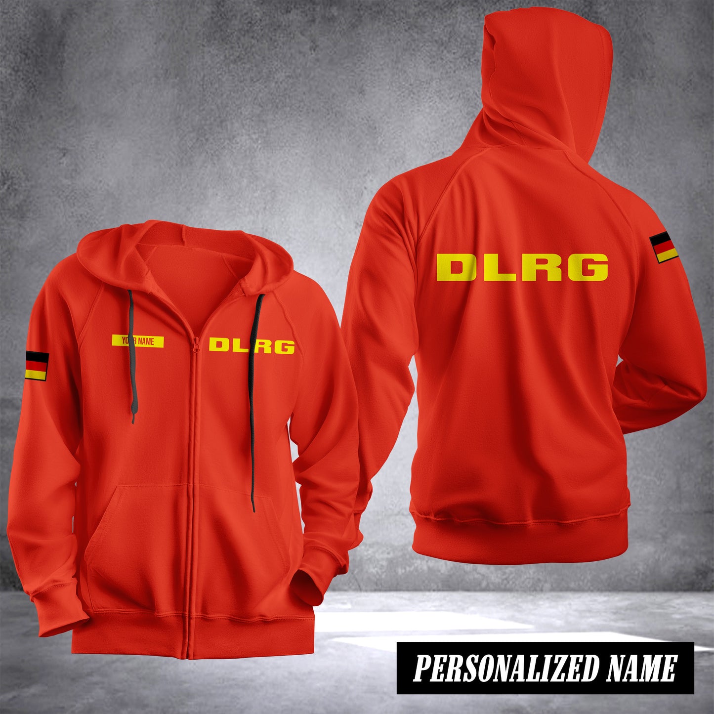 DLRG Germany Fleece Zipper Hoodie 0909