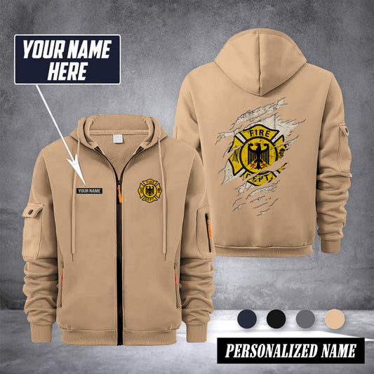 Firefighter Germany customize Zipper cardigan jacket