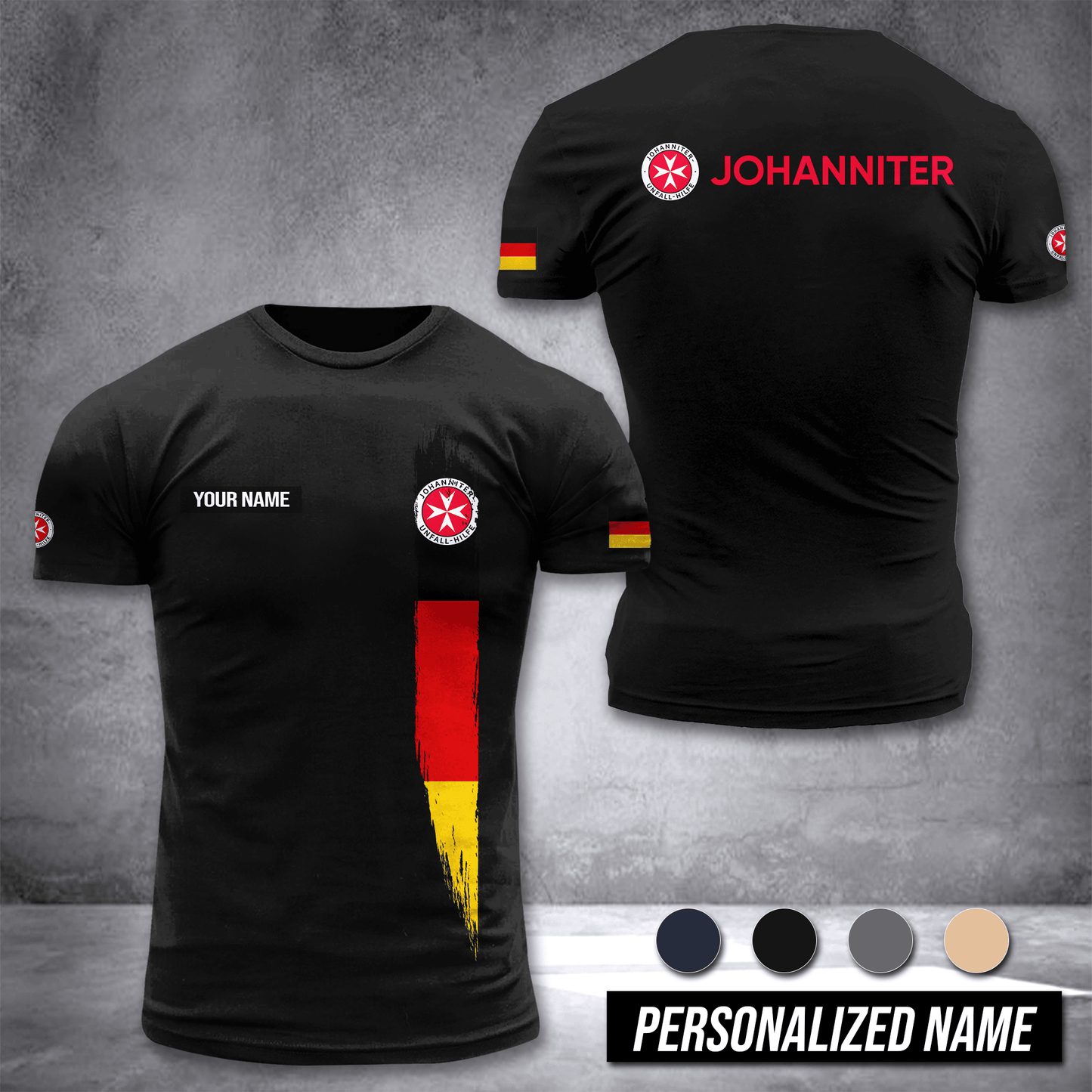 Johanniter Germany customize T-shirt 3d DPE