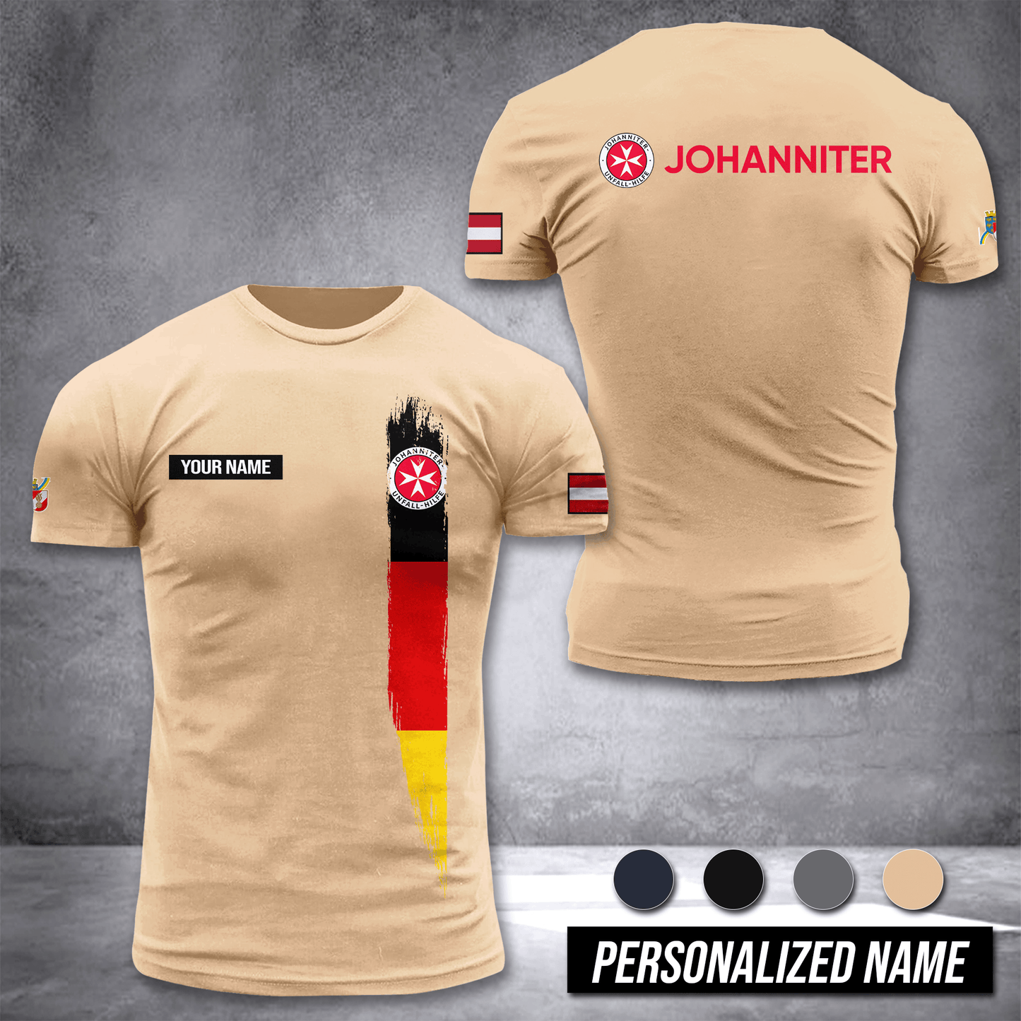 Johanniter Germany customize T-shirt 3d DPE