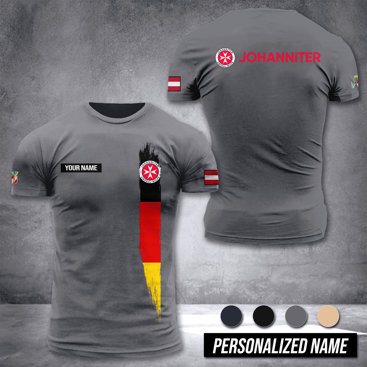 Johanniter Germany customize T-shirt 3d DPE