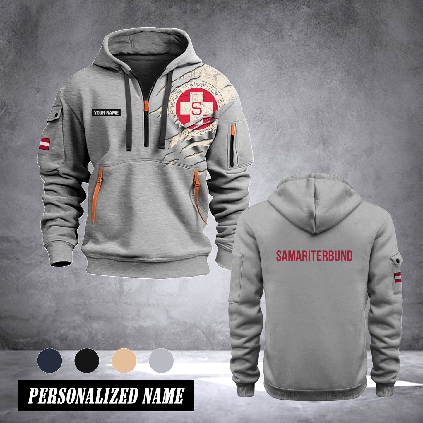 Samariterbund Austria customize Hoodie Half Zipper 0909
