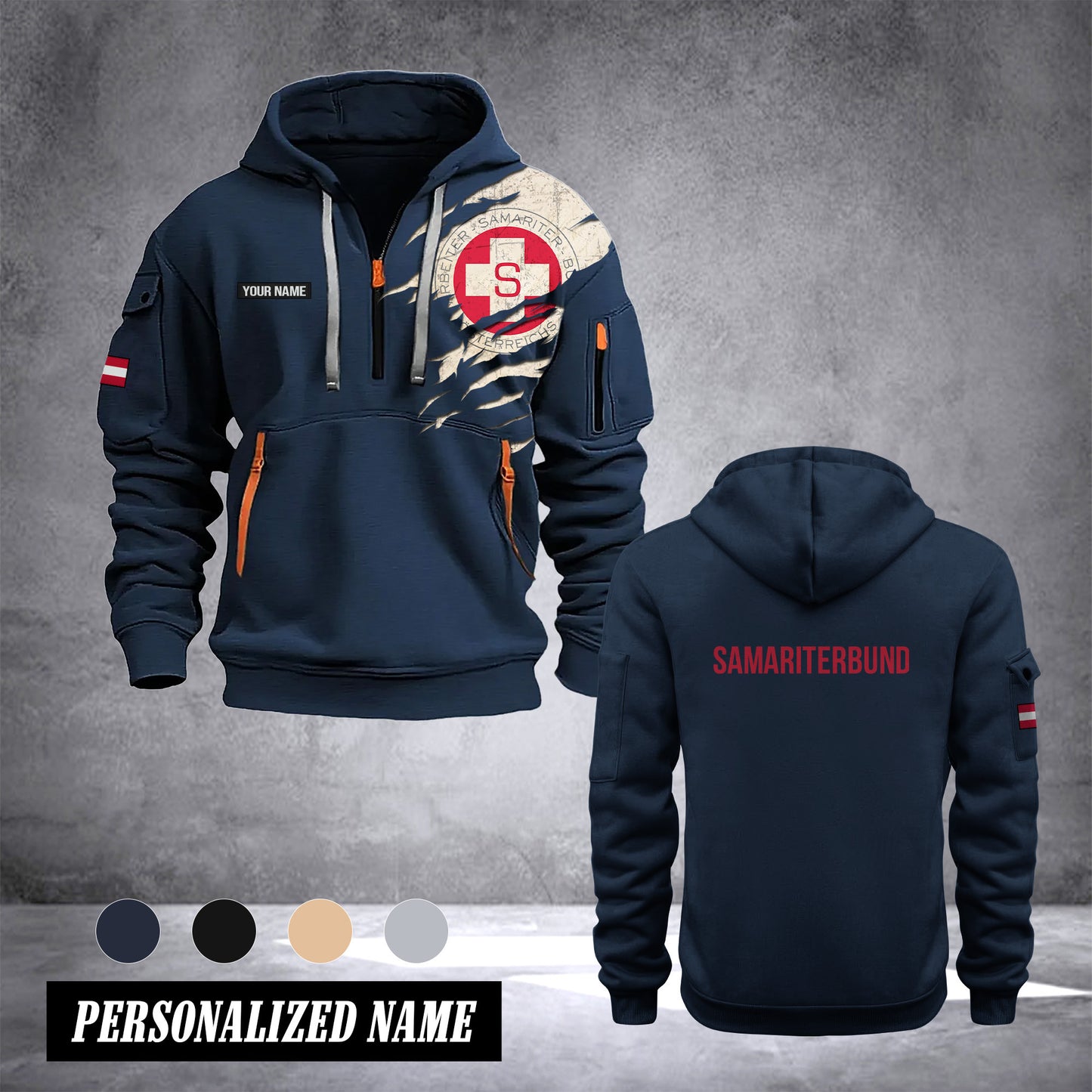 Samariterbund Austria customize Hoodie Half Zipper 0909