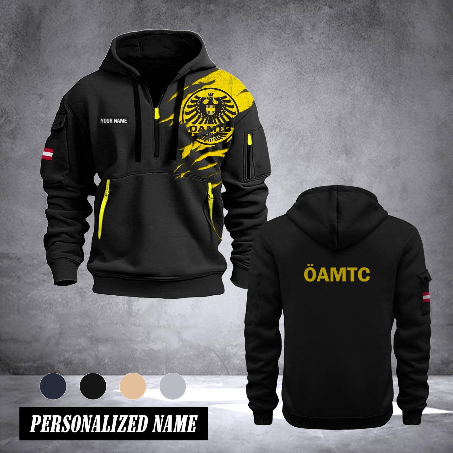 ÖAMTC Austria customize Hoodie Half Zipper 0909
