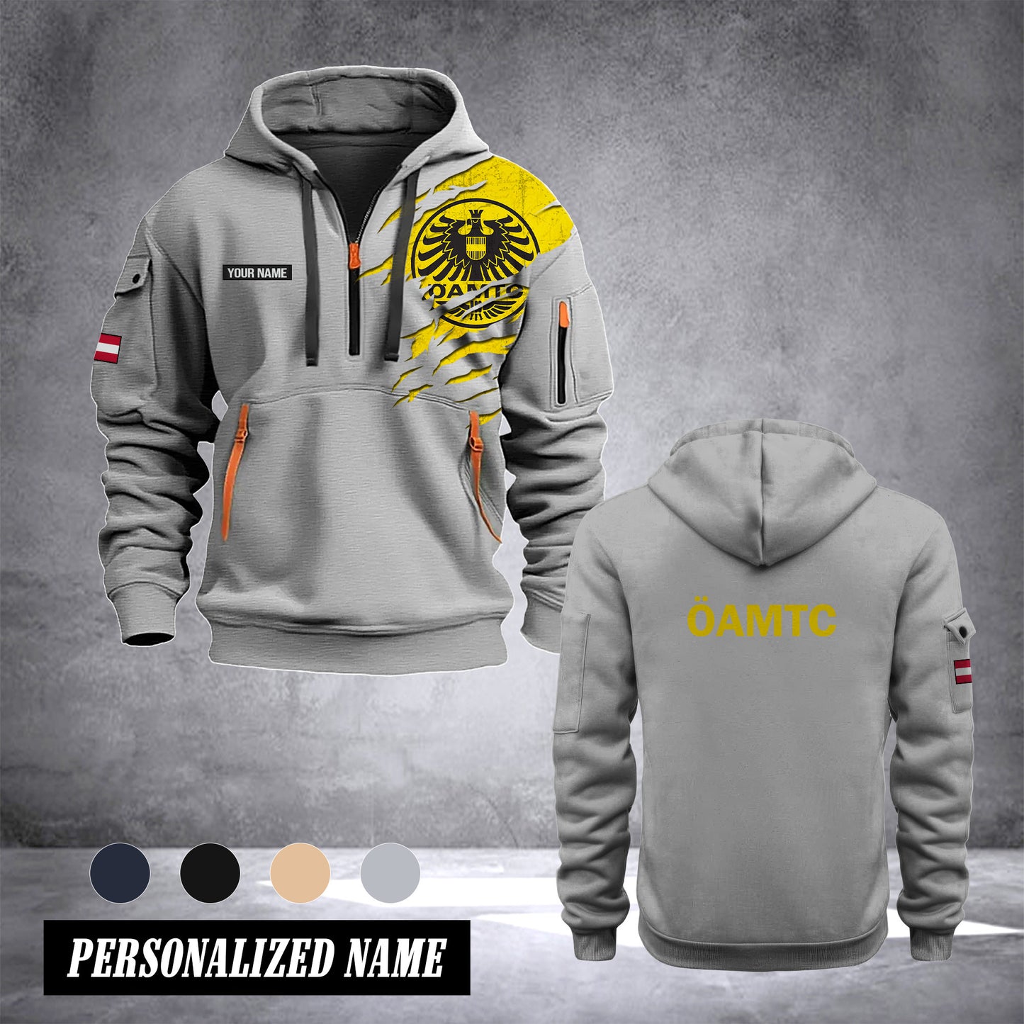 ÖAMTC Austria customize Hoodie Half Zipper 0909