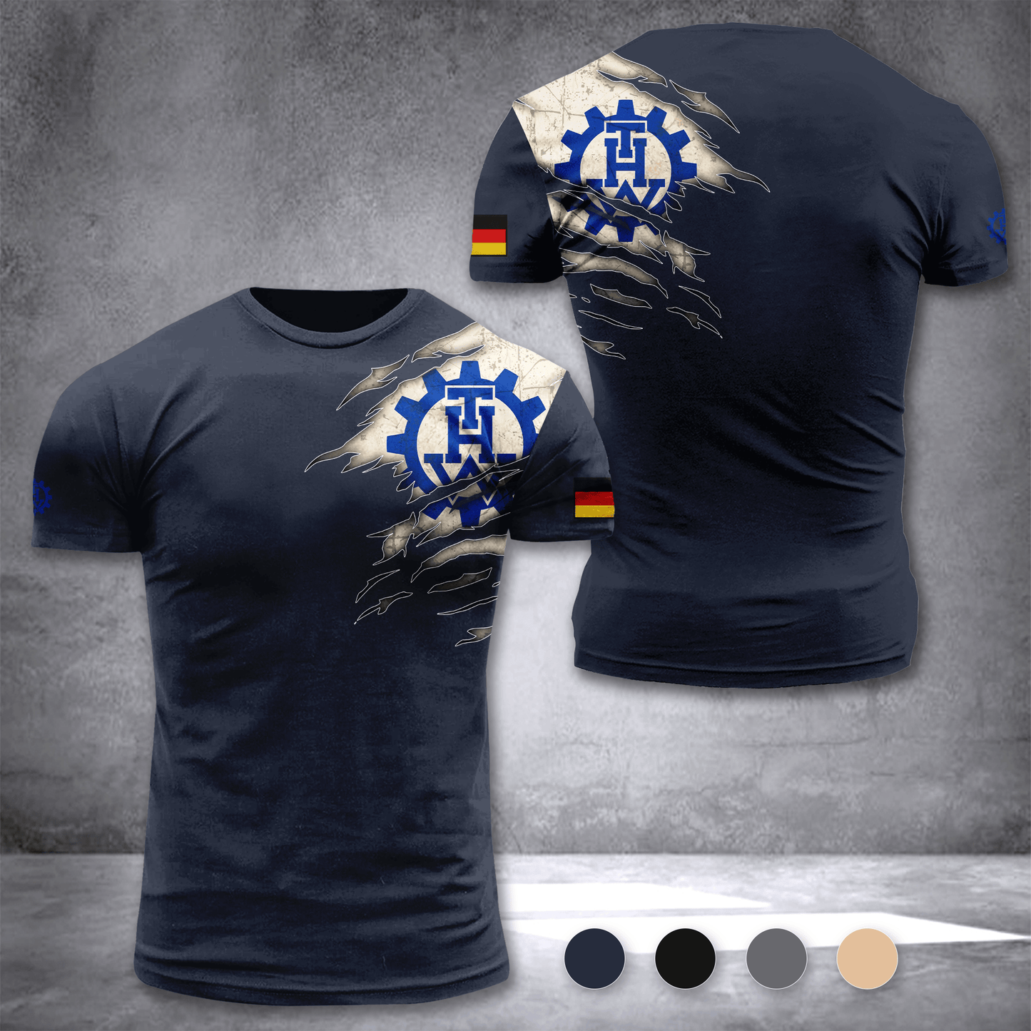THW Germany customize T-shirt 3d DUC