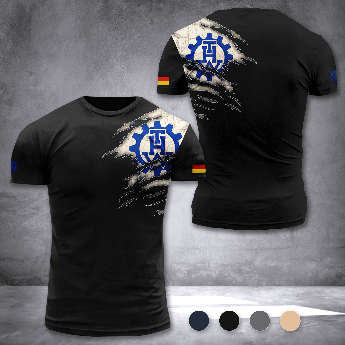 THW Germany customize T-shirt 3d DUC