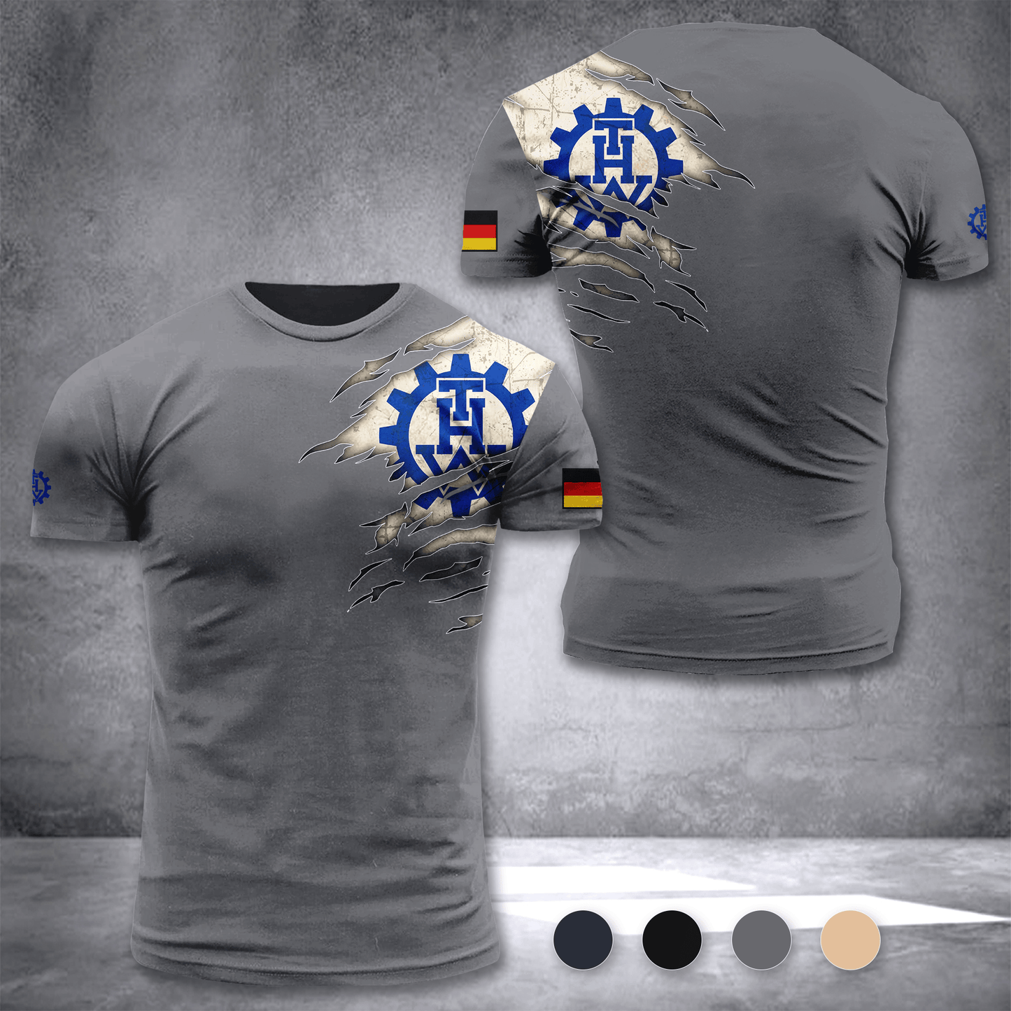 THW Germany customize T-shirt 3d DUC