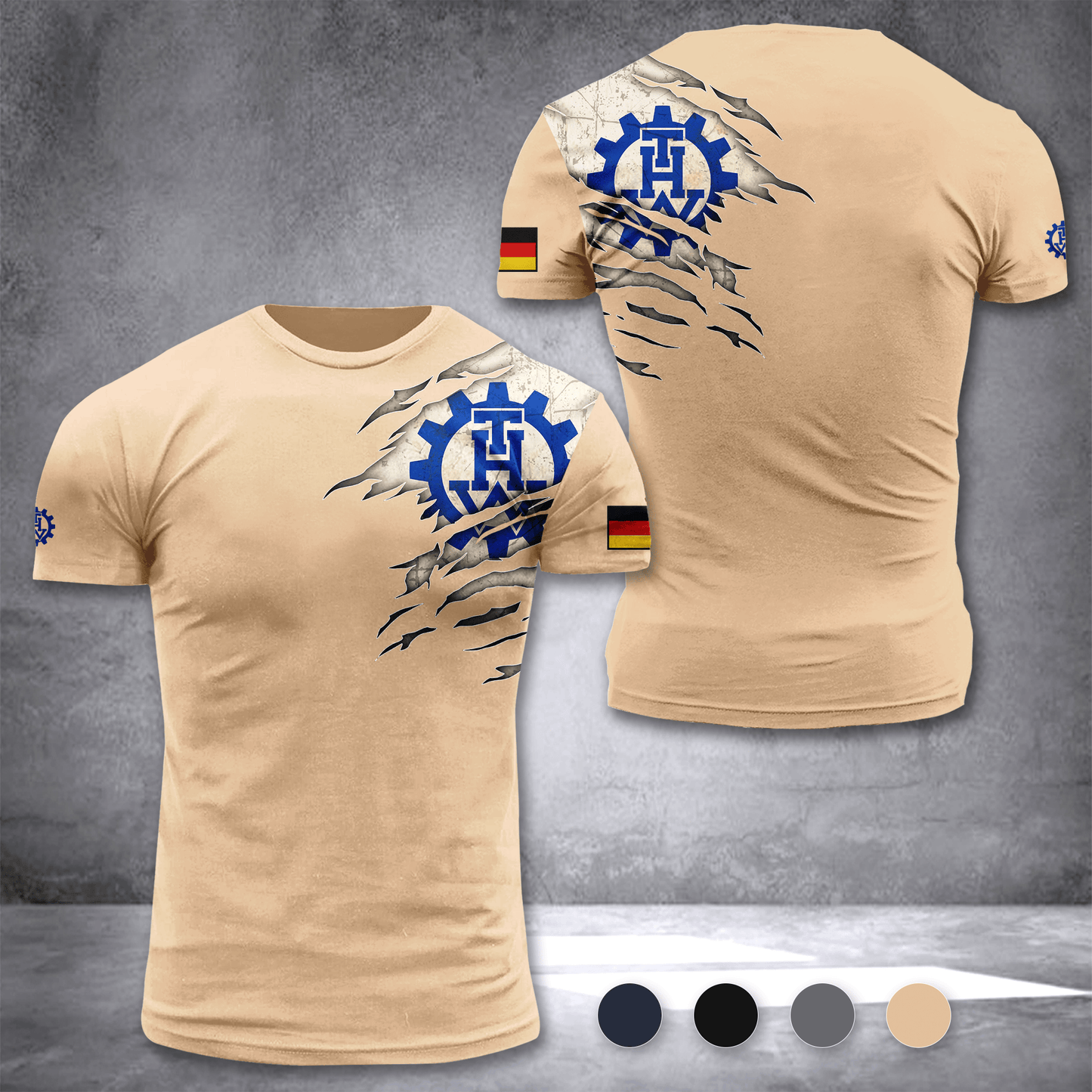 THW Germany customize T-shirt 3d DUC