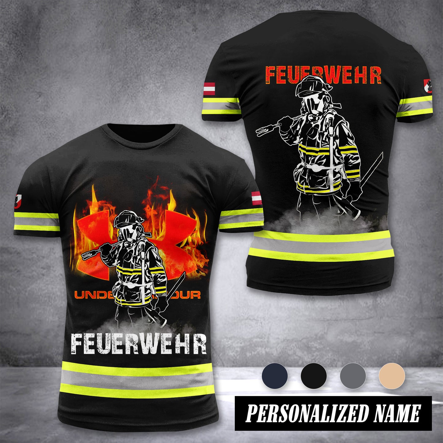 Firefighter Austria T-shirt 3d UAR