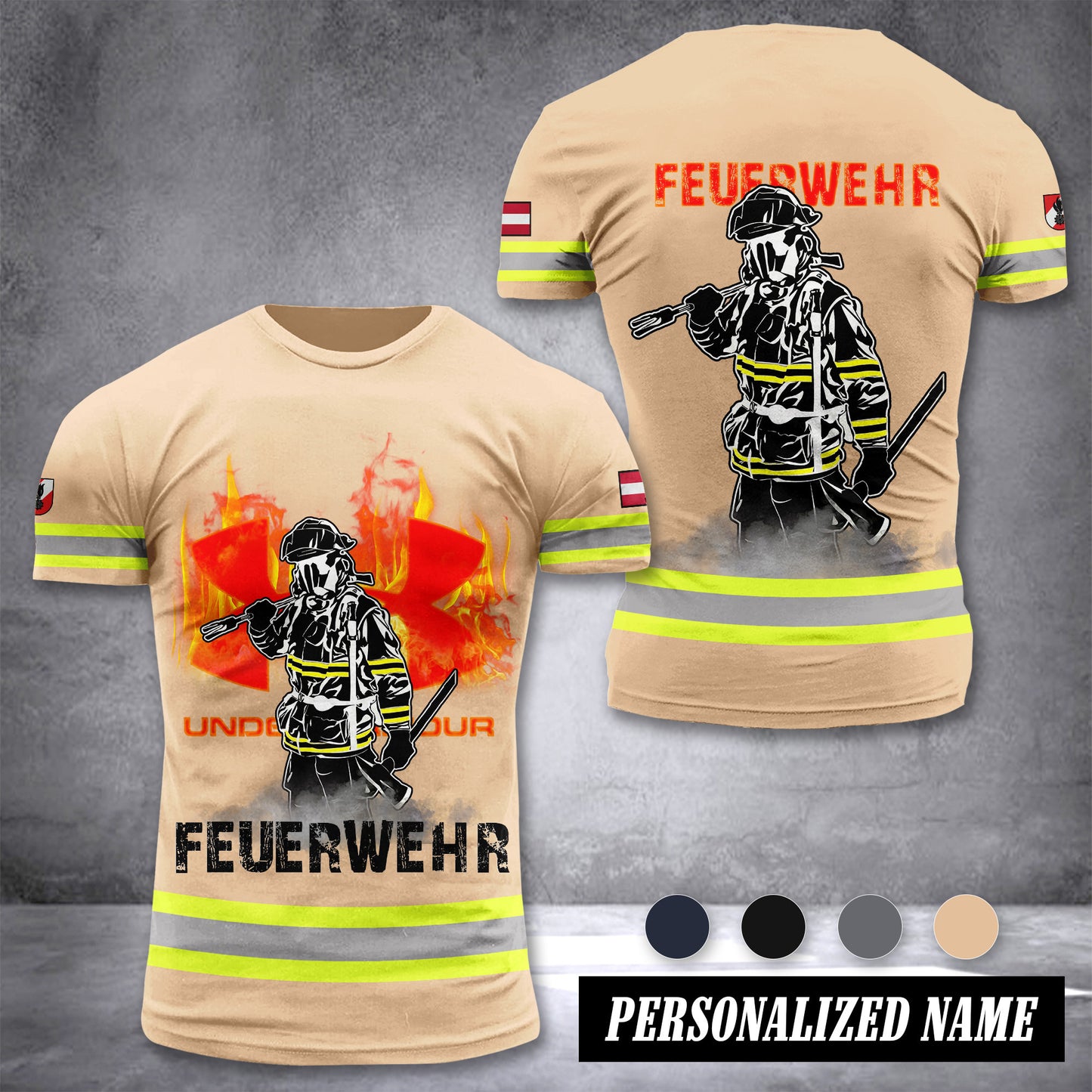 Firefighter Austria T-shirt 3d UAR