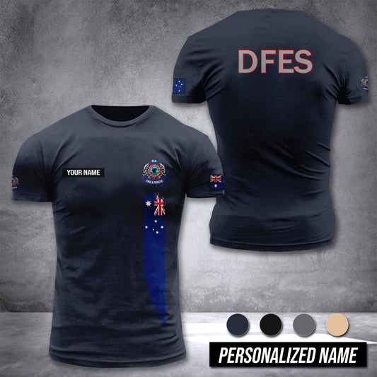 Department of Fire and Emergency Services Australia customize T-shirt 3d DAH