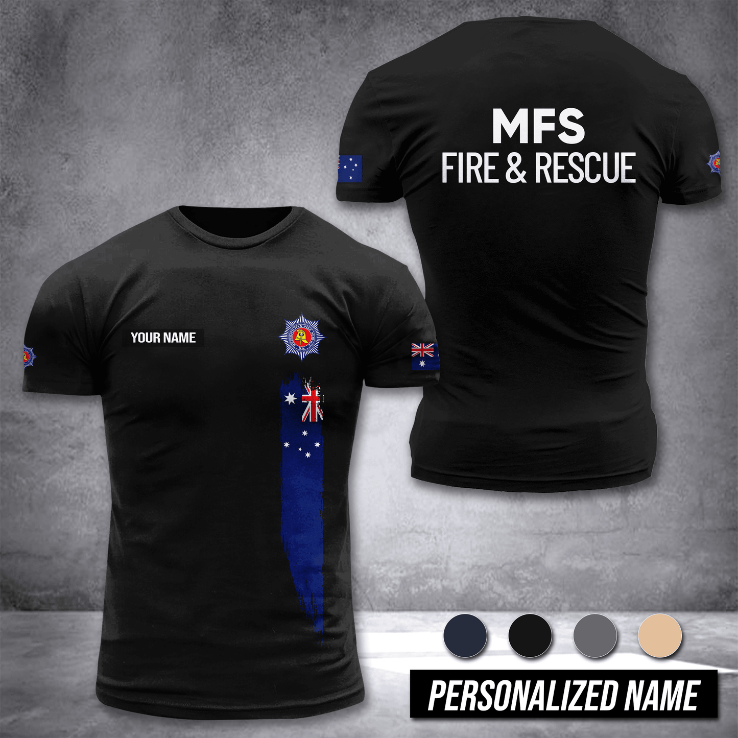 South Australian Metropolitan Fire Service customize T-shirt 3d DAH