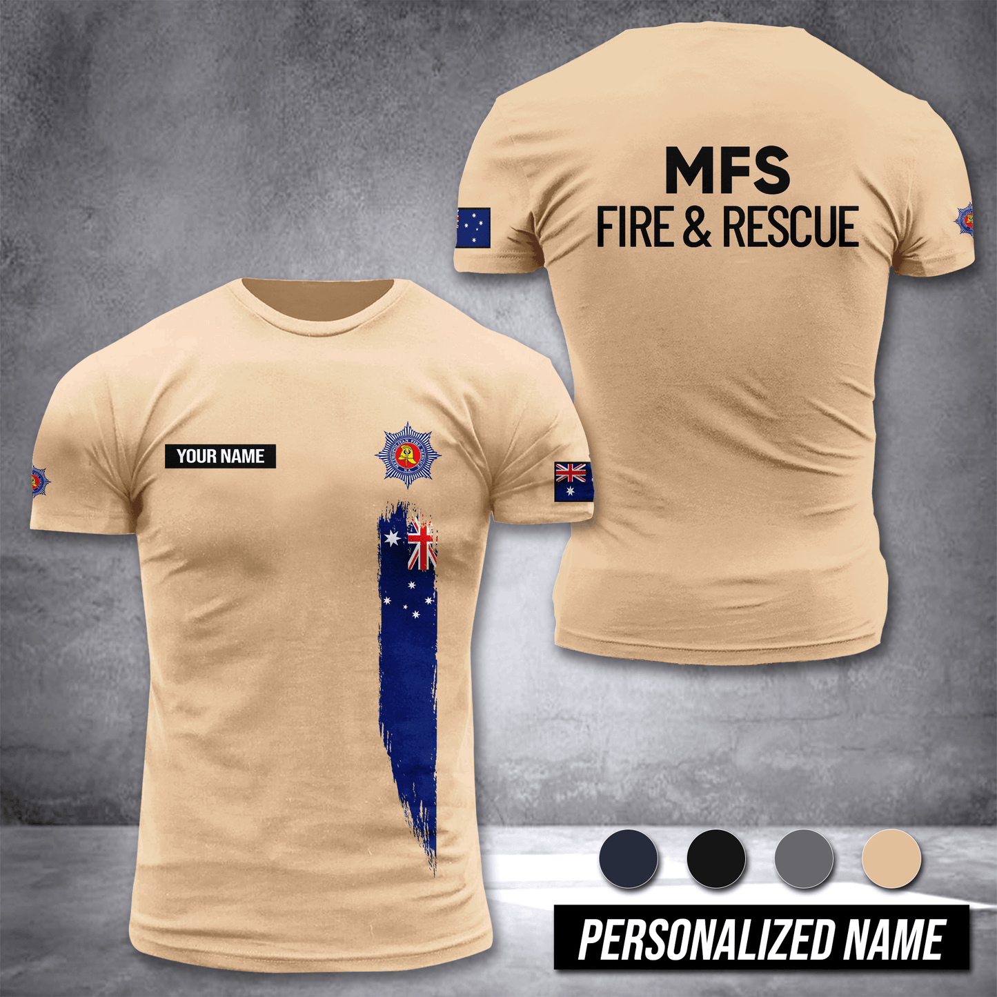 South Australian Metropolitan Fire Service customize T-shirt 3d DAH