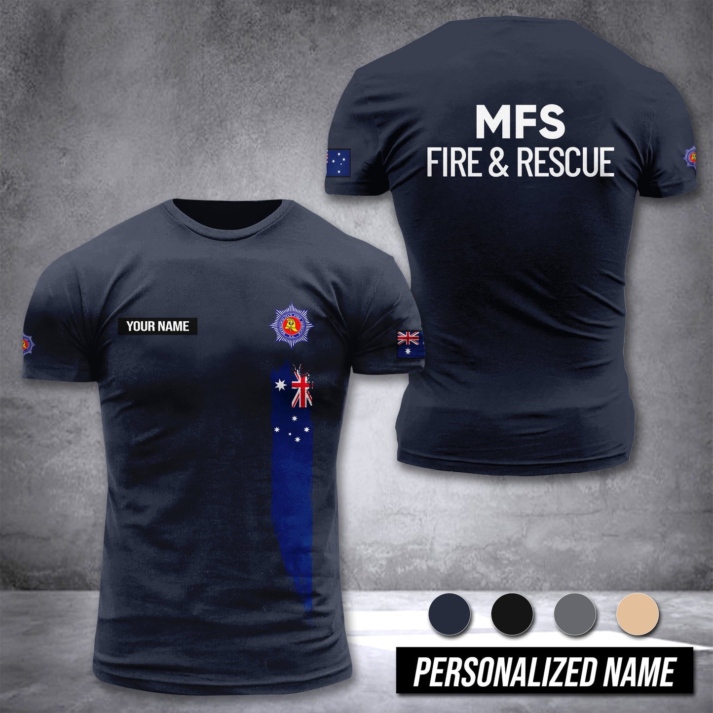 South Australian Metropolitan Fire Service customize T-shirt 3d DAH