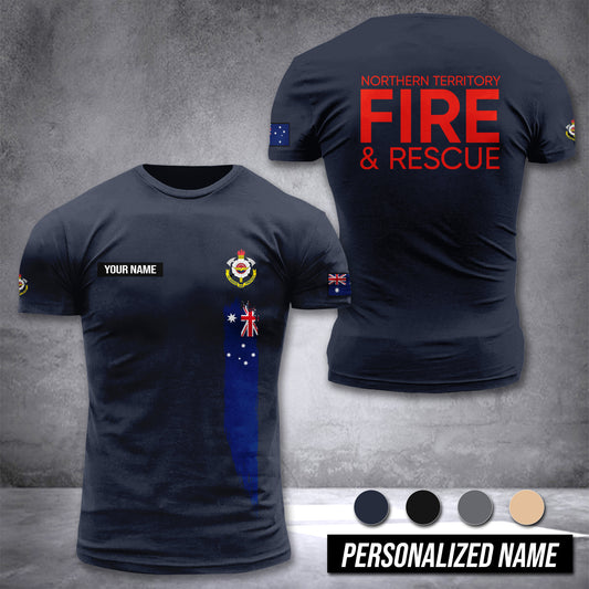 Northern Territory Fire and Rescue Service Australia customize T-shirt 3d DAH