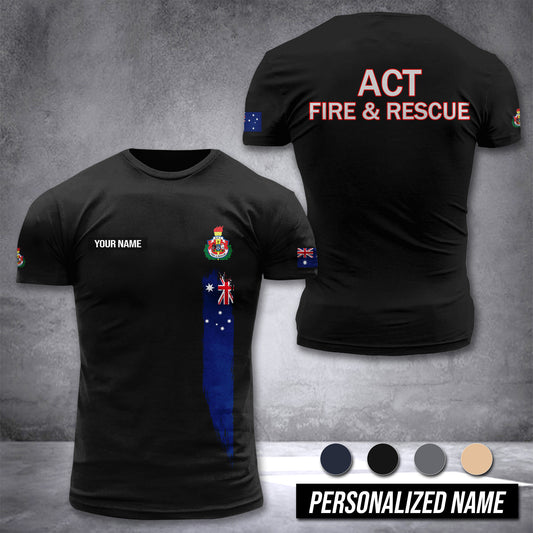 ACT Fire and Rescue Australia customize T-shirt 3d DAH