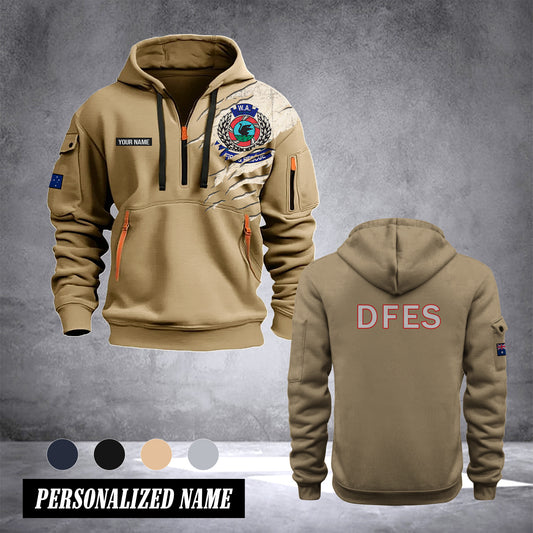 Department of Fire and Emergency Services Australia customize Hoodie Half Zipper 0909