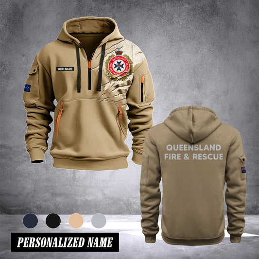 Queensland Fire and Emergency Services Australia customize Hoodie Half Zipper 0909