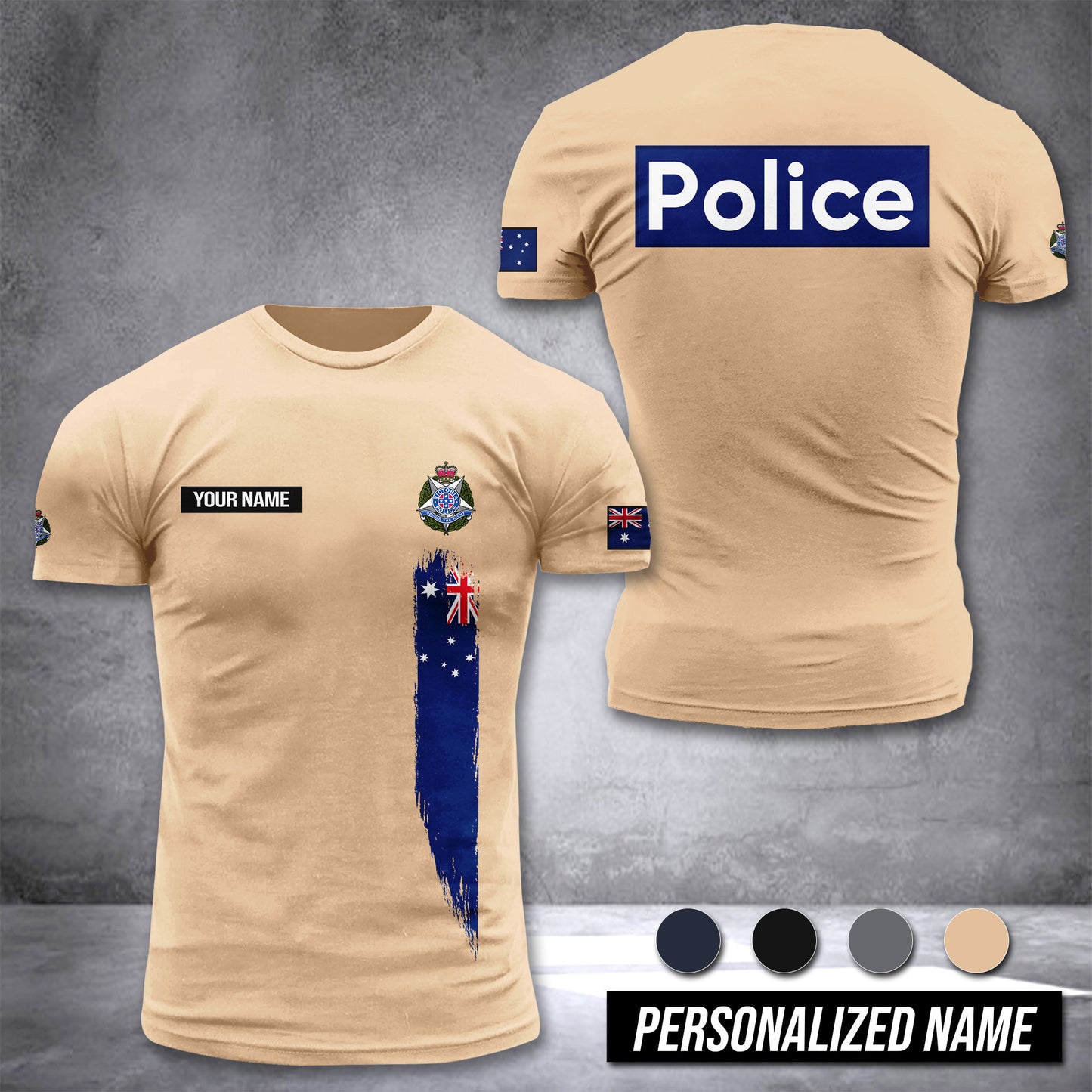 Victoria Police Australia customize T-shirt 3d DAH