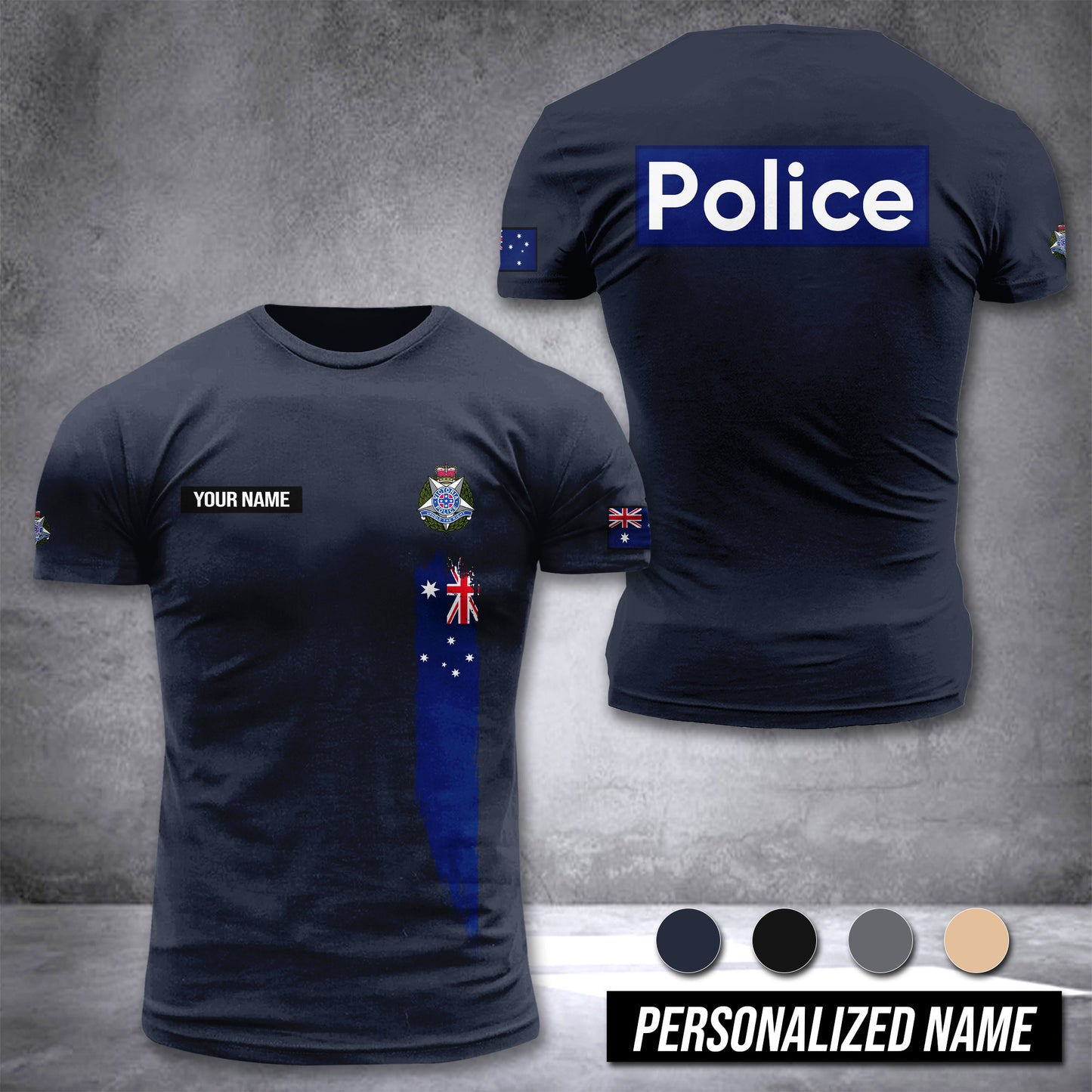 Victoria Police Australia customize T-shirt 3d DAH